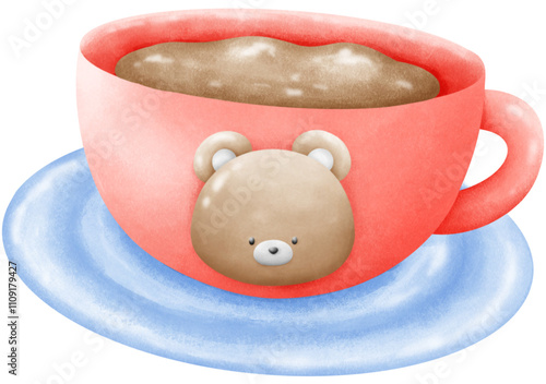 Brown bear coffee cup