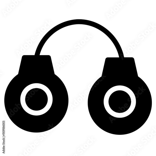 Arrest Control Crime Glyph Icon