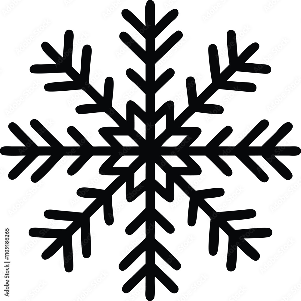 Fototapeta premium snowflake on a white background