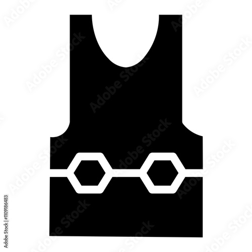 Military Police Vest Glyph Icon