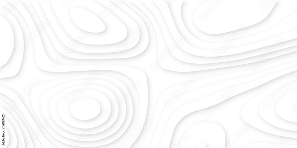 Abstract White paper cut background with lines.3d realistic papercut decoration textured with wavy layers. modern wallpaper texture and 3d realistic design use for banner flyers, posters.	