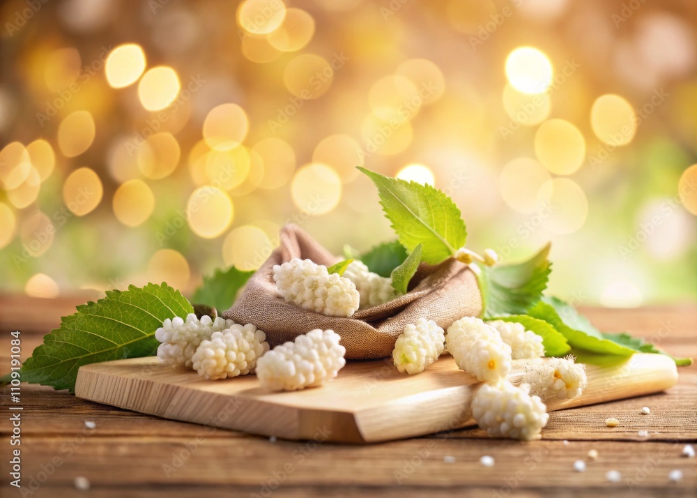 custom made wallpaper toronto digitalSerene Composition of White Mulberry Paper with Natural Wood Elements in a Soft Bokeh Background for Artistic and Crafting Inspirations