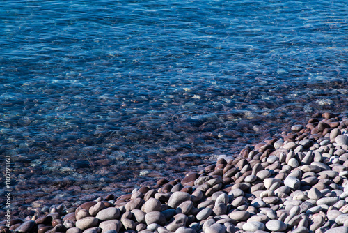 Pebble beach at Hongdo Island, South Korea photo