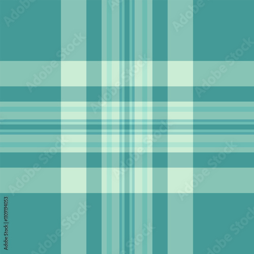 New year vector pattern fabric, dress textile plaid tartan. Volume background seamless check texture in teal and light colors.