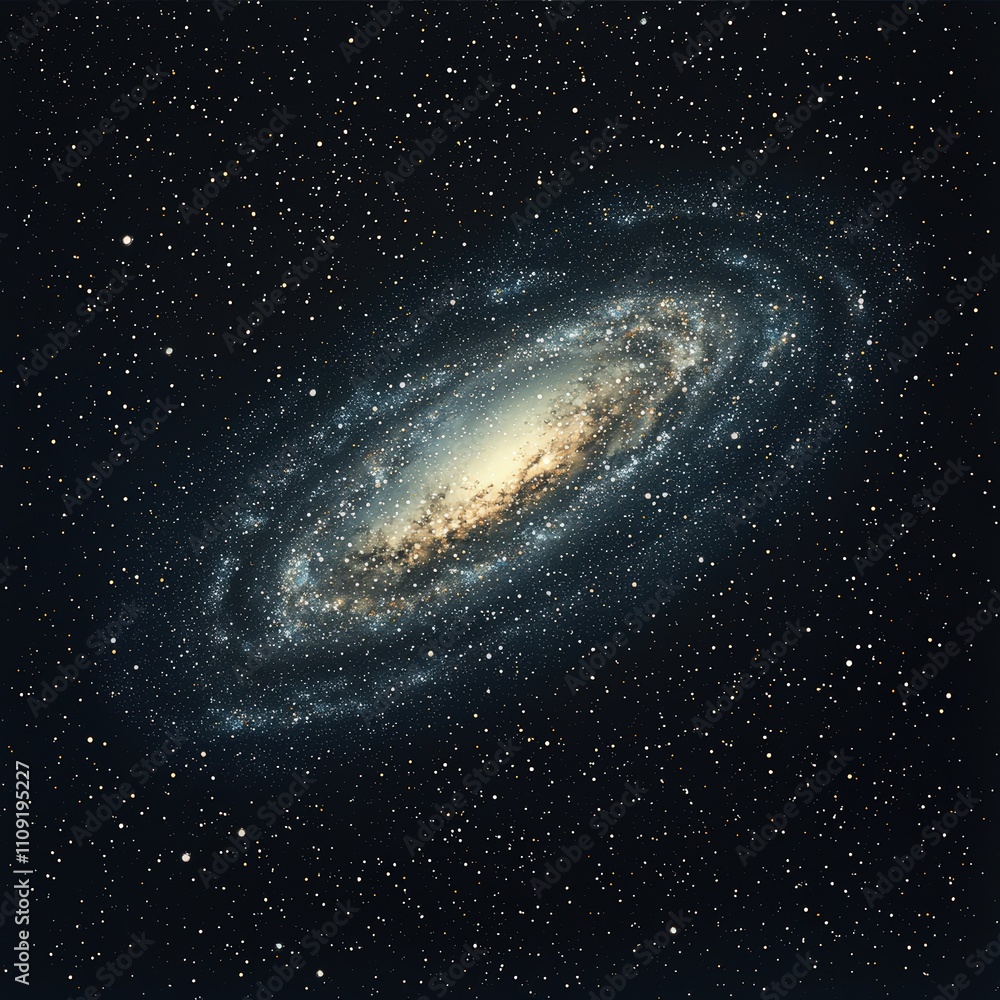 Obraz premium Stunning view of a spiral galaxy in space.