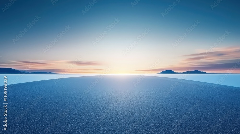 Fototapeta premium Tranquil sunset over a serene landscape