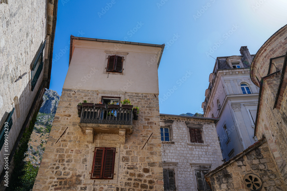 Charming stone buildings in Kotor Montenegro Charming stone buildings in Kotor Montenegro