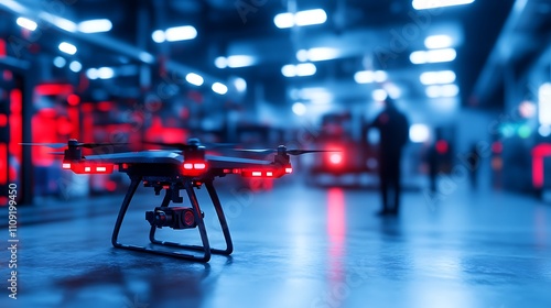 Wallpaper Mural Advanced Drone Technology in a Modern Manufacturing Environment Torontodigital.ca