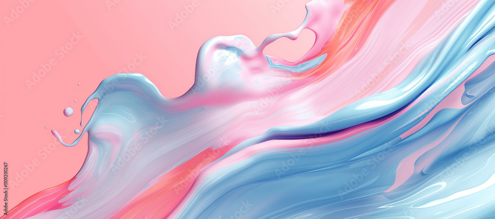 Fototapeta premium colorful liquid wave background, watercolor, paint 7