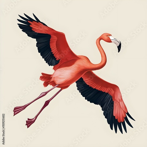 an exquisite illustration of a flamingo bird vibra photo