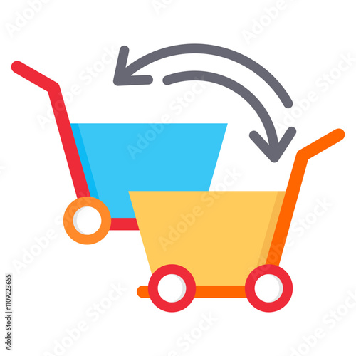 Sales and Job Activity Flat Color Icon