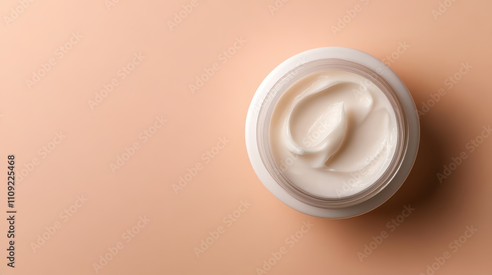 Luxurious Skin Cream in White Jar on Soft Peach Background, Perfect for Beauty, Skincare, and Cosmetic Product Promotion in Modern Advertising Luxurious Skin Cream in White Jar on Soft Peach Background, Perfect for Beauty, Skincare, and Cosmetic Product Promotion in Modern Advertising