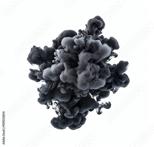 A stunning black ink swirl creates a captivating visual effect, ideal for artistic projects, backgrounds, or creative designs, showcasing the beauty of fluid dynamics and color ble photo