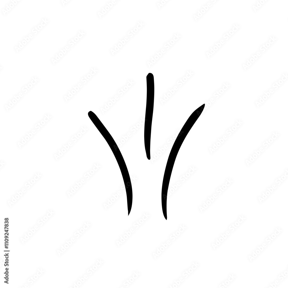 Obraz premium Grass icon vector in line style design