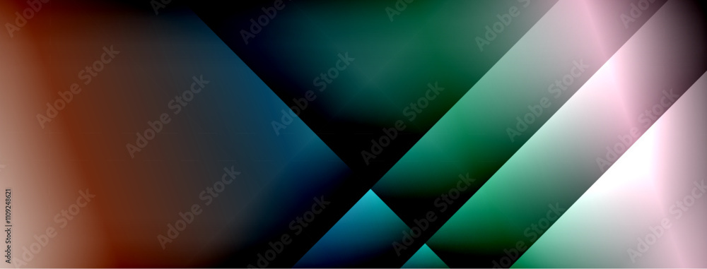 Obraz premium Dynamic shadow lines with gradient colors geometric background