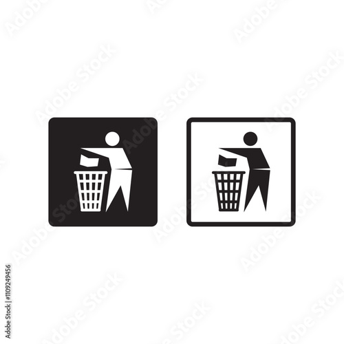 trash packing icon , logistic icon