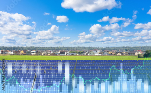 Solar panels field. Eco-fri...