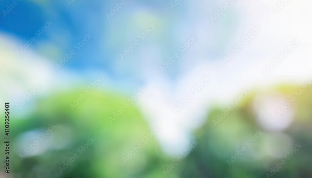 Obraz premium Serene Nature Blur Background for Inspirational Design Concepts. Ideal for Blog Covers, Website Headers, Social Media Posts, Minimalist Art, and Relaxation Themed Promotional Content