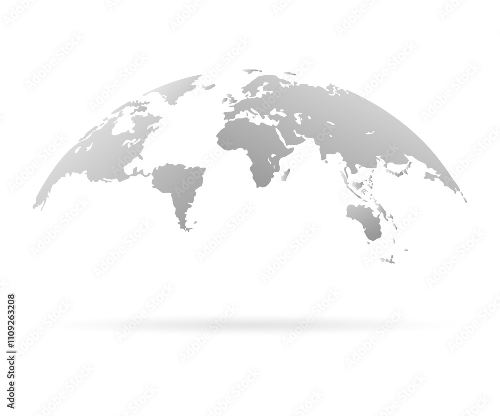 Fototapeta premium A map of the world on a white background. Geographical banner. Illustration can be used as infographics for business, finance, education. Vector illustration. vector template with isometric style 