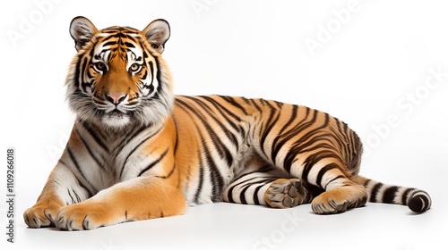 Isolated Tiger on Clear Transparent Background
 photo