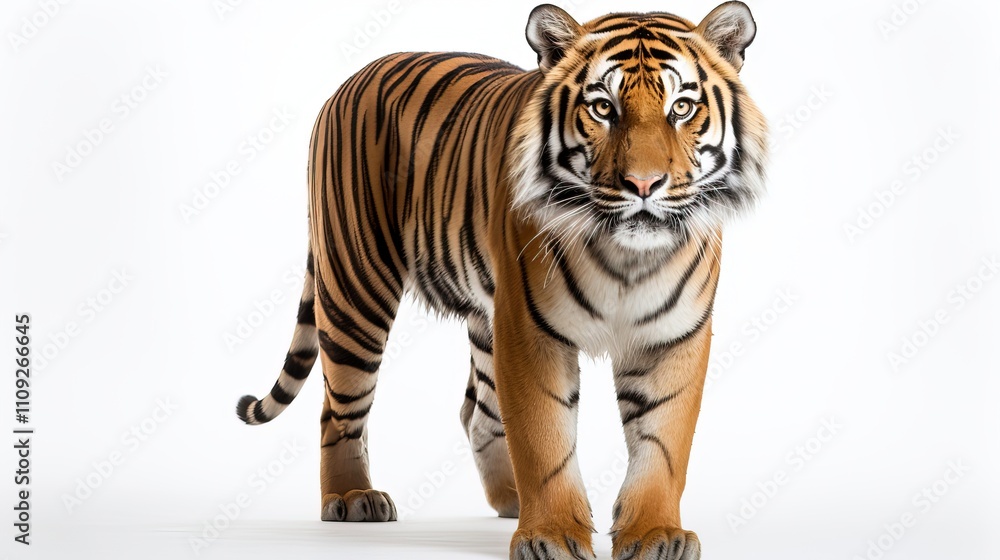 Obraz premium Isolated Tiger on Clear Transparent Background 