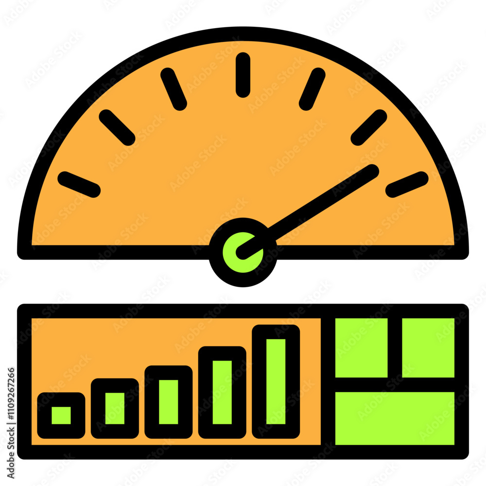 Obraz premium colored recession icon with black outline