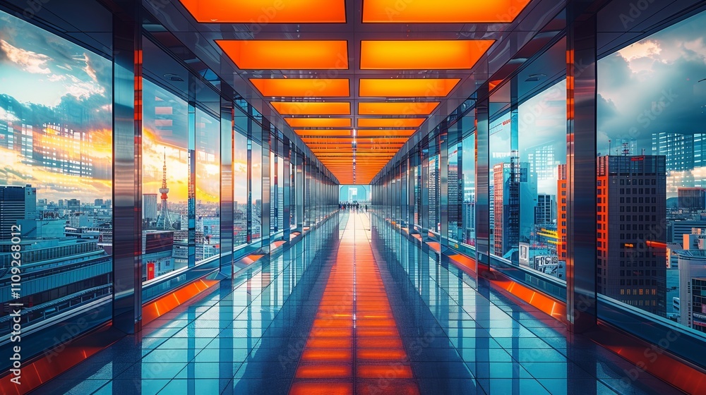 Fototapeta premium Innovative skyline perspective