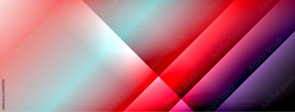 Fototapeta premium Colorful gradient with lines made of shadow and light. Creative background