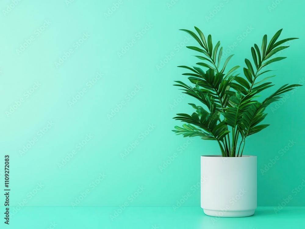 Humid air around houseplants, photosynthesis enhancing atmosphere, 3D illustration Humid air around houseplants, photosynthesis enhancing atmosphere, 3D illustration