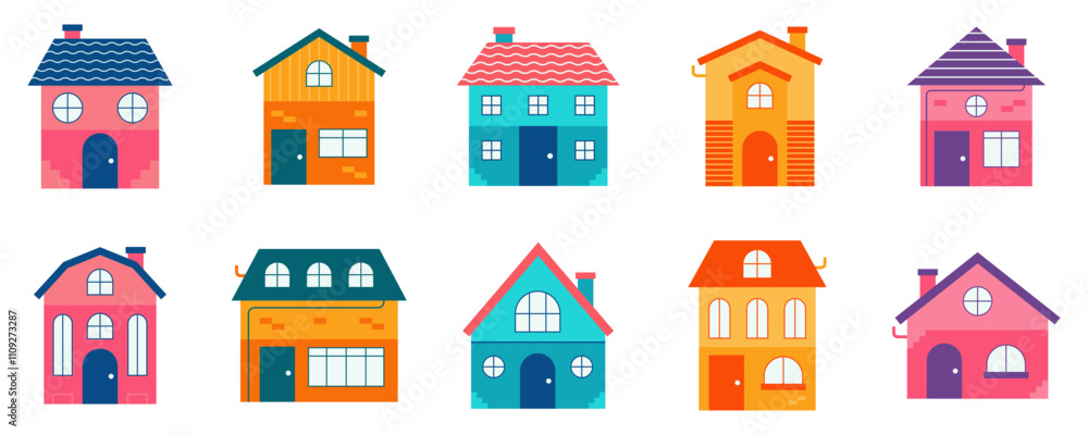 Cute House Illustration Set Cute House Illustration Set