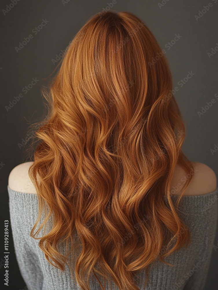 Beautiful wavy red hair woman. Back of girl with Healthy hair. Beautiful wavy red hair woman. Back of girl with Healthy hair.
