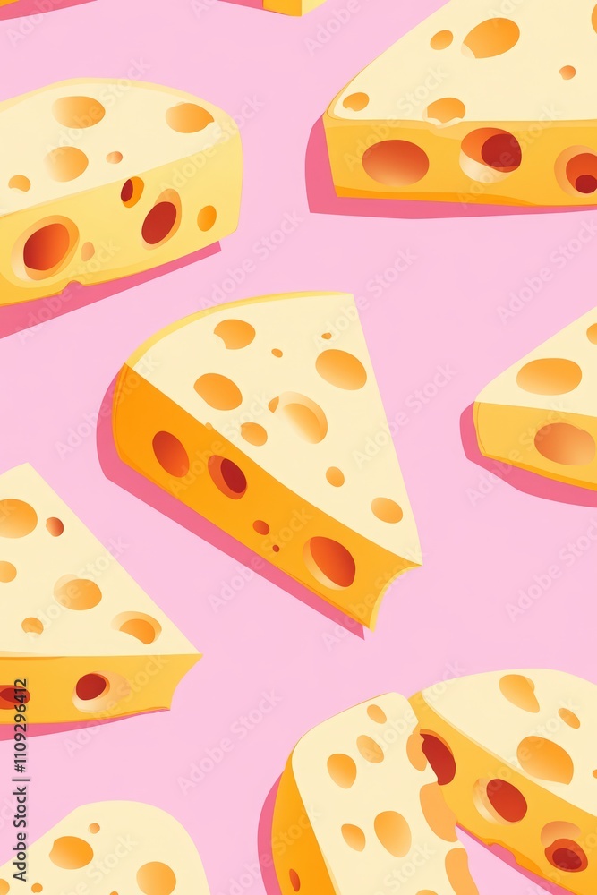 cheese lovers day. cheese with holes in it. Set of cheese pieces in different angles cheese lovers day. cheese with holes in it. Set of cheese pieces in different angles