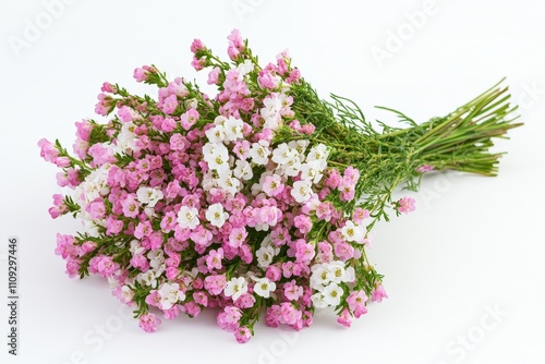 Arrangement of pink and white waxflowers photo