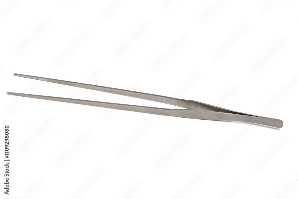 Pair of tweezers on white background, isolated. Pair of tweezers on white background, isolated.