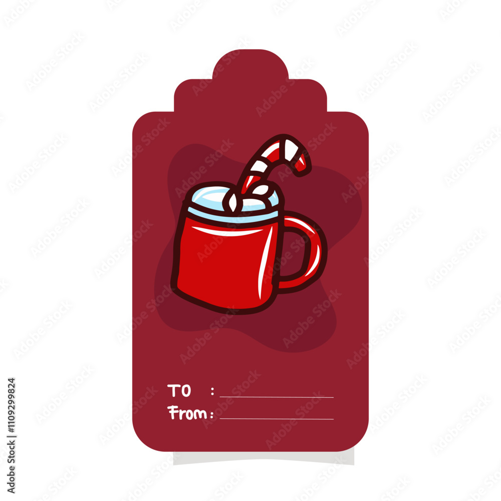 Obraz premium cartoon card templates. popular christmas envelope design layout isolated on white background