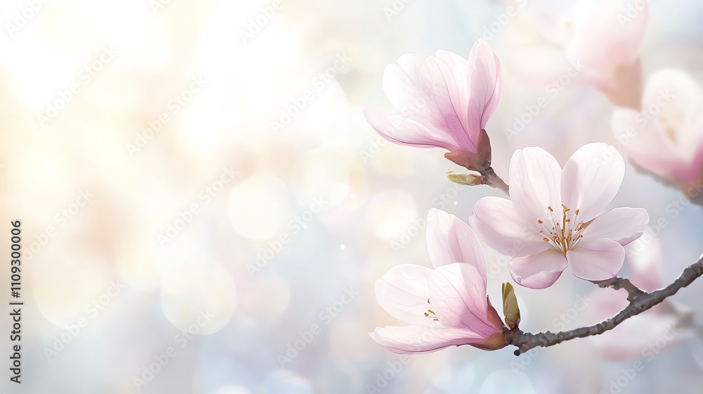 A close-up view of delicate pink blossoms accentuated by soft, dreamy bokeh in the background, symbolizing beauty and tranquility in nature's springtime awakening. A close-up view of delicate pink blossoms accentuated by soft, dreamy bokeh in the background, symbolizing beauty and tranquility in nature's springtime awakening.
