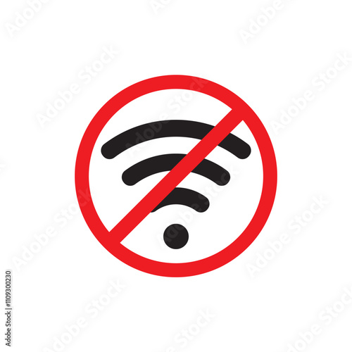 no wifi icon , no signal icon vector