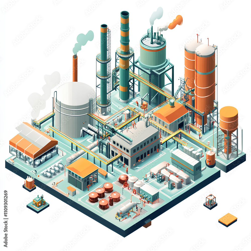 Obraz premium isometric industrial building