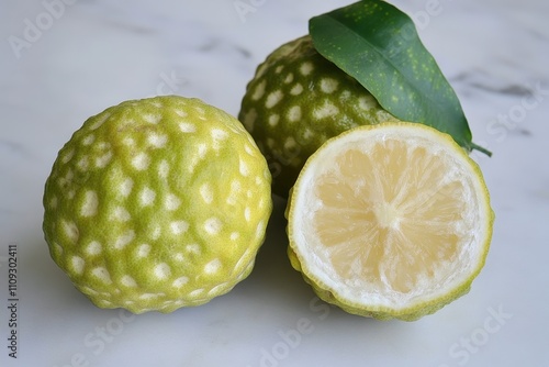 Citrus latifolia commonly called Persian lemon or Tahiti lime is a fruit often sold in the U S as just lime photo