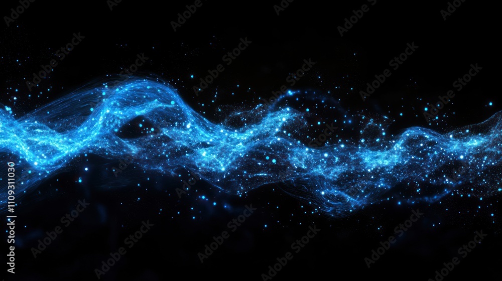Abstract Blue Glow Wave Abstract Blue Glow Wave