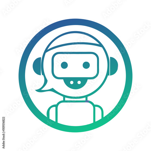 Chatbot logo icon vector 