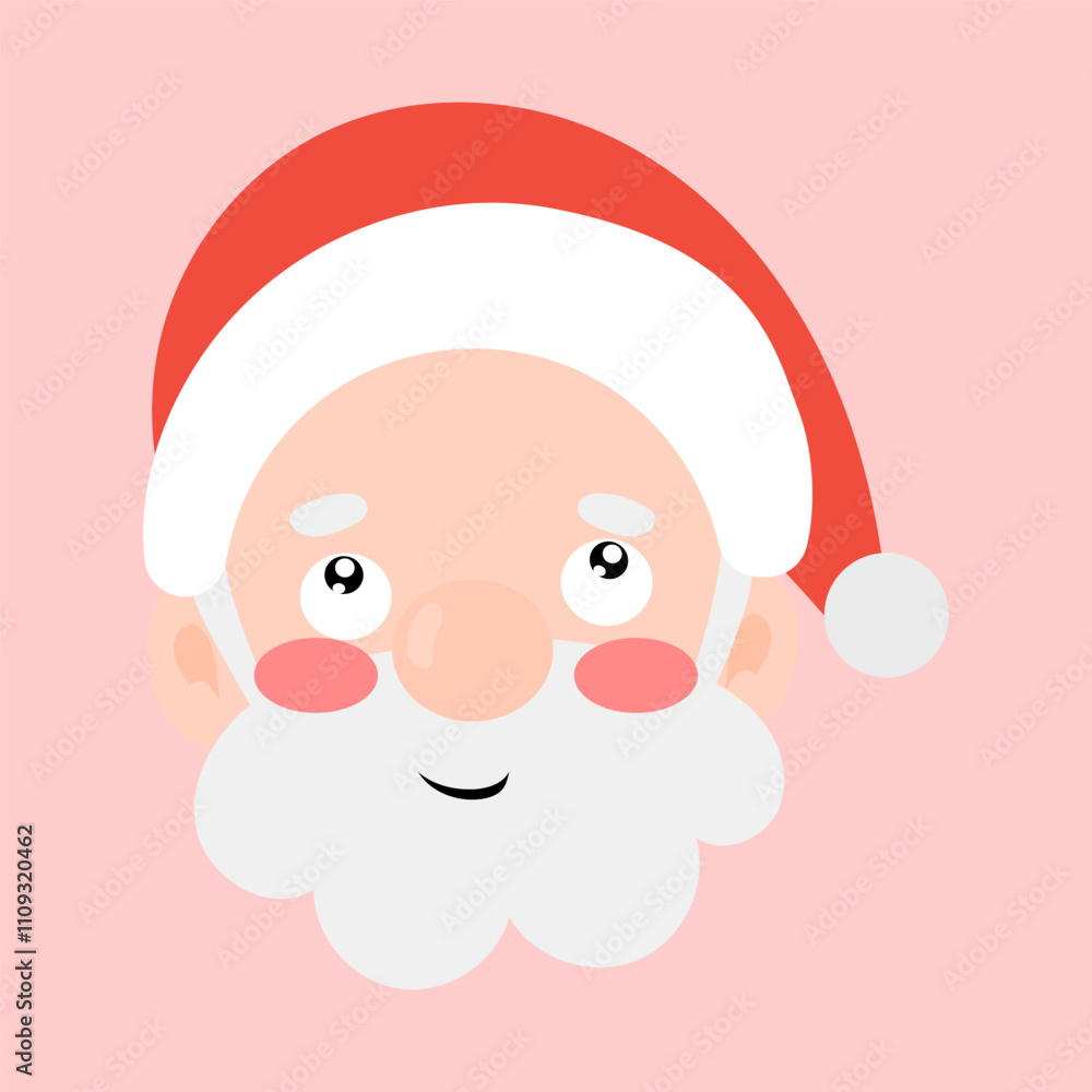 variant face expression santa claus head element stock design. merry christmas element design
