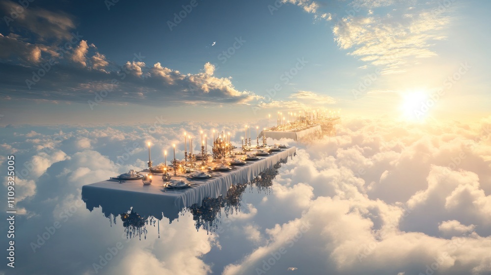 Obraz premium A Heavenly Feast in the Clouds