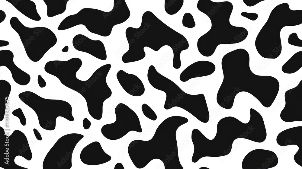 Abstract seamless pattern featuring unique shapes on a clean white background ideal for textiles and graphic design Abstract seamless pattern featuring unique shapes on a clean white background ideal for textiles and graphic design