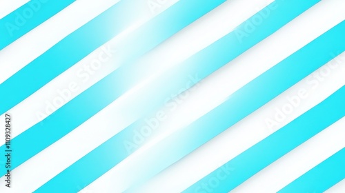 Seamless pattern of horizontal diagonal neon blue stripes on a crisp white background contemporary design element