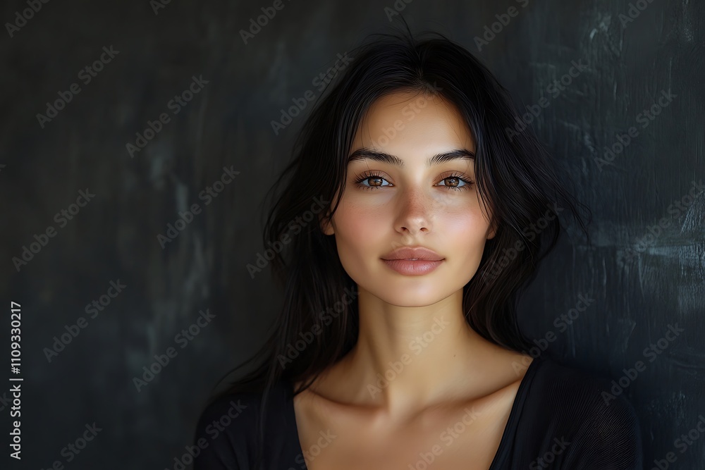 Asian Woman Brunette Simple Golden Complexion Asian Woman Brunette Simple Golden Complexion