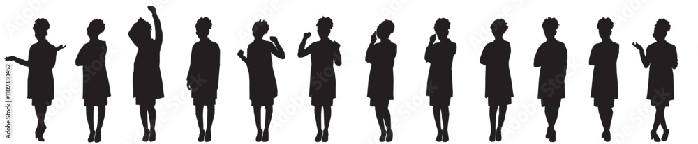 silhouette of businesswomen silhouette of businesswomen