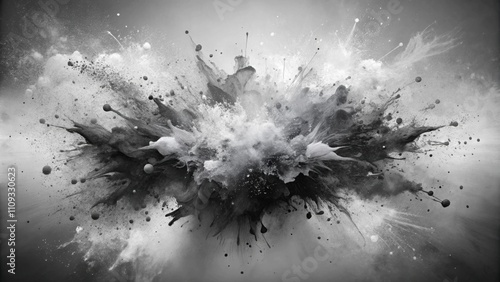 Abstract art with a splash of creativity in monochrome , creativity, abstract, art, monochrome, design, background