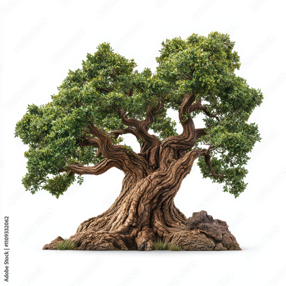 Majestic tree with intricate bark and lush green leaves, symbolizing strength and nature beauty. Perfect for nature lovers and landscape enthusiasts Majestic tree with intricate bark and lush green leaves, symbolizing strength and nature beauty. Perfect for nature lovers and landscape enthusiasts