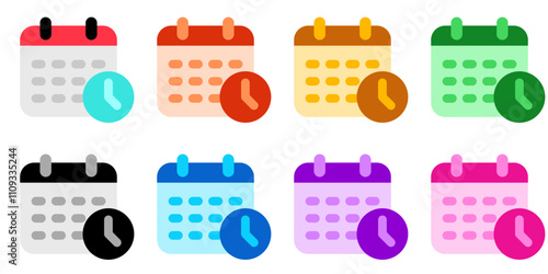 Editable vector time and date schedule icon. Part of a big icon set family. Perfect for web and app interfaces, presentations, infographics, etc